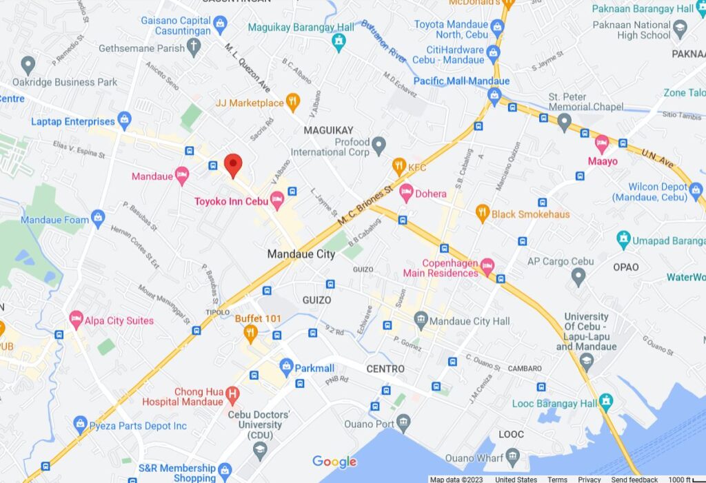 Location Map of JTower Residences in Mandaue Cebu