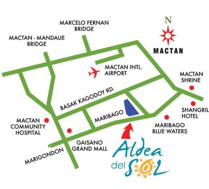 Location Map of Aldea del Sol in Lapu Lapu Mactan Cebu