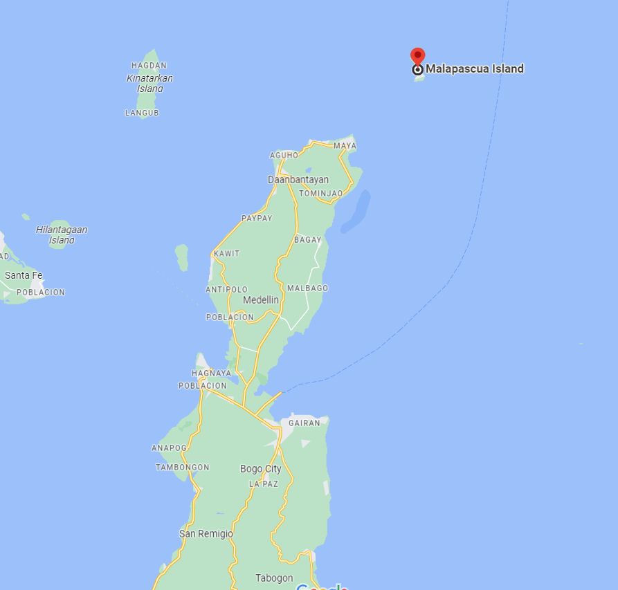 Malapascua Island Location Map in Cebu