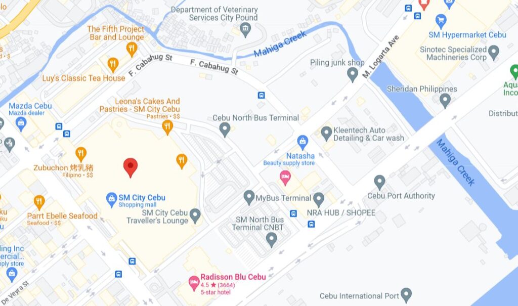 Orange Karenderia SM Mall Mabolo Cebu City Location Map