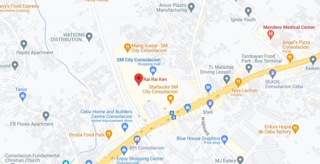 Rai Rai Ken Consolacion Cebu Location Map