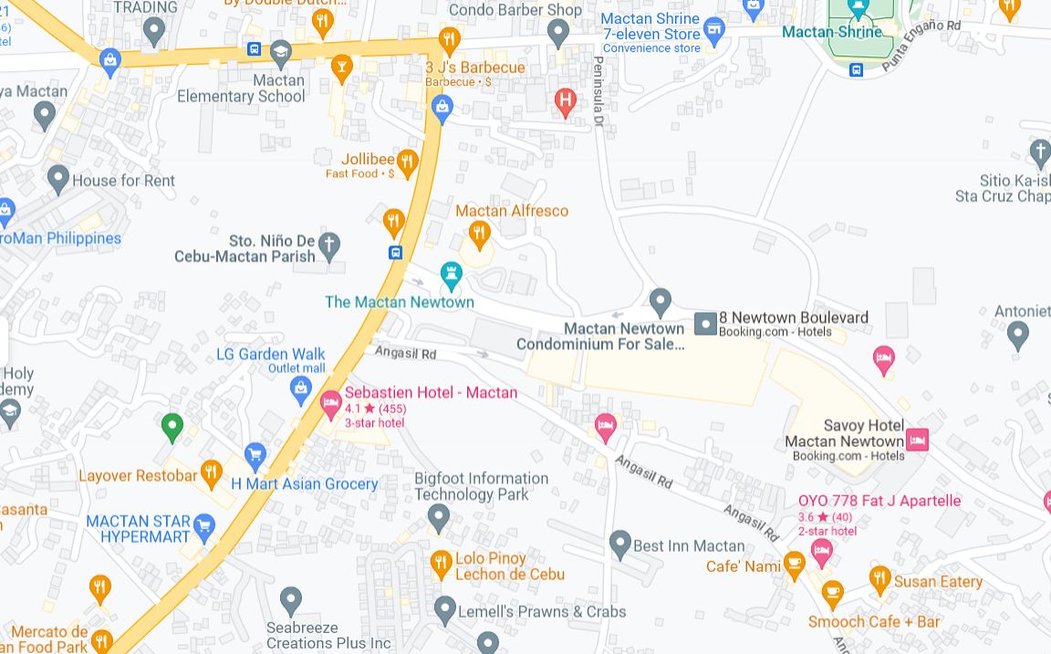 One Pacific Residences Mactan Newtown Cebu Google Map location
